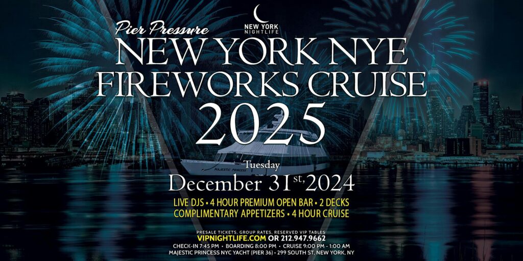 New York New Year's Eve Fireworks Party Cruise 2025