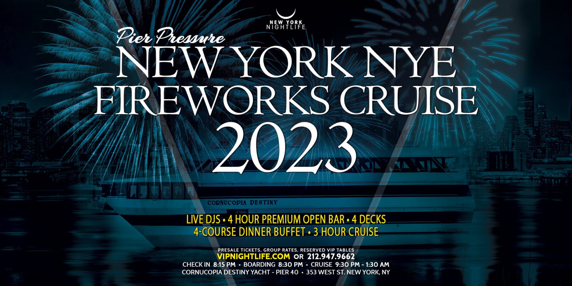 fireworks cruise new york new year's eve